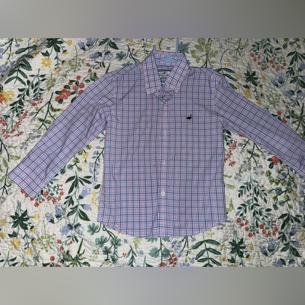 Properly Tied Button-Down Plaid Dress Shirt - Pink & Blue